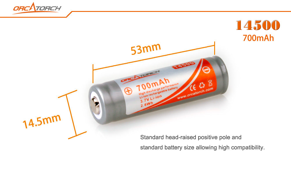 ORCA 14500 Battery