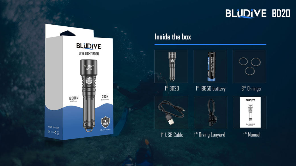 BLUDIVE BD20 Dive Torch