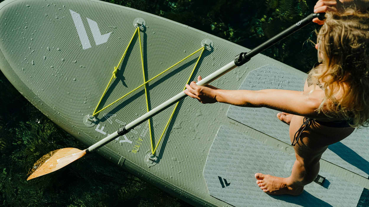 2025 Fanatic Fly Air SLT Inflatable SUP Package Grey/Green