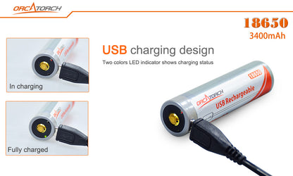 ORCA 18650 USB Battery