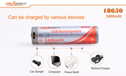 ORCA 18650 USB Battery