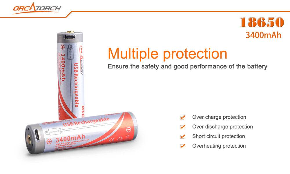 ORCA 18650 USB Battery
