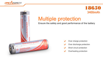 ORCA 18650 USB Battery