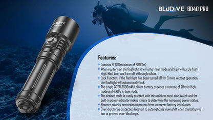 BLUDIVE BD40 Dive Torch