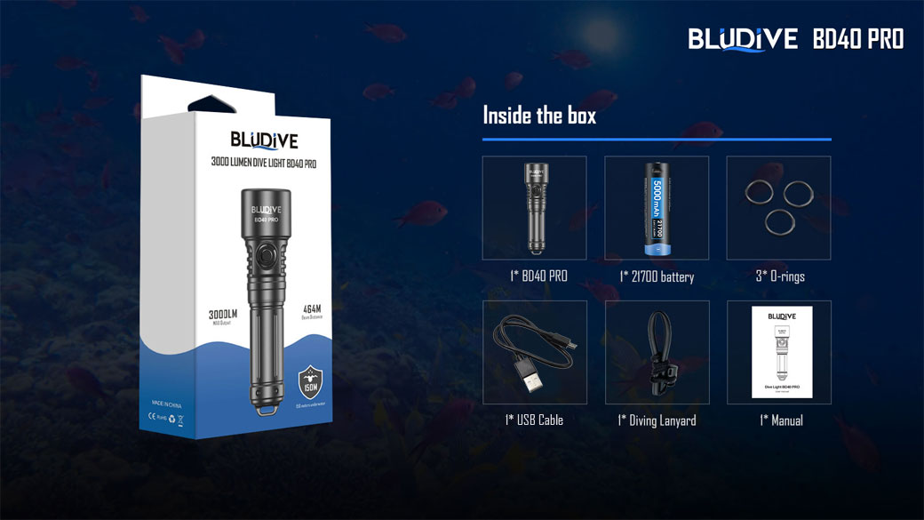 BLUDIVE BD40 Dive Torch