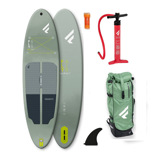2025 Fanatic Fly Air SLT Inflatable SUP Grey/Green