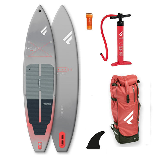 2025 Fanatic Ray Air SLT Touring Inflatable SUP Grey/Red