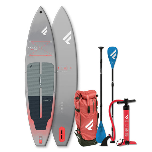 2025 Fanatic Ray Air SLT Inflatable SUP Package Grey/Red