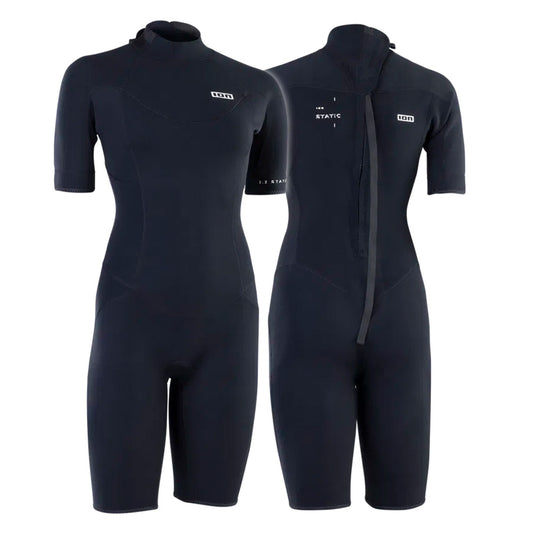 Ion Static 2mm Women's Back Zip Shorty Wetsuit Black