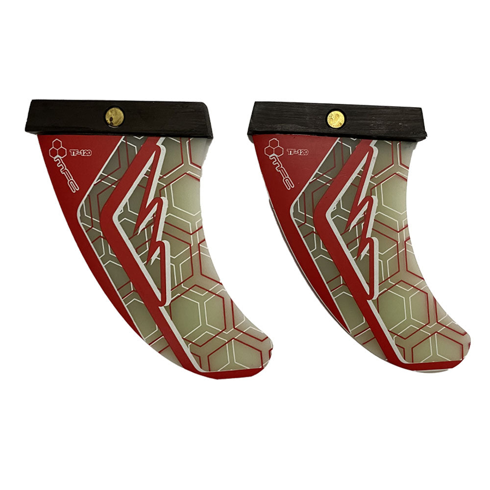 MFC Tri Fin G10 Side Fin Set Clear/White/Red