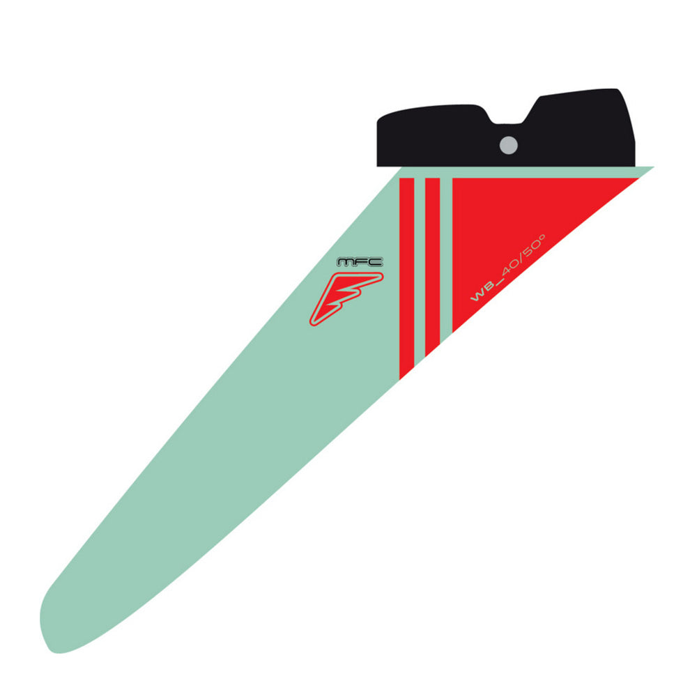 MFC Weed Burner G10 Fin 45 degrees Clear/Red