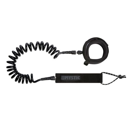 Mystic Coiled 10ft Ankle Leash Black