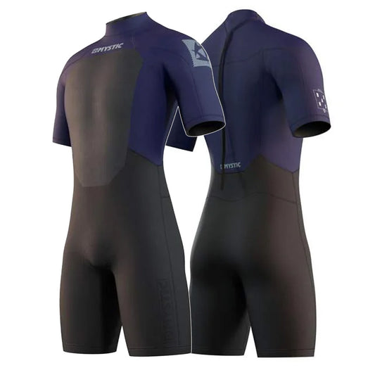 Mystic Brand 3/2mm Men's Back Zip Shorty Wetsuit Night Blue