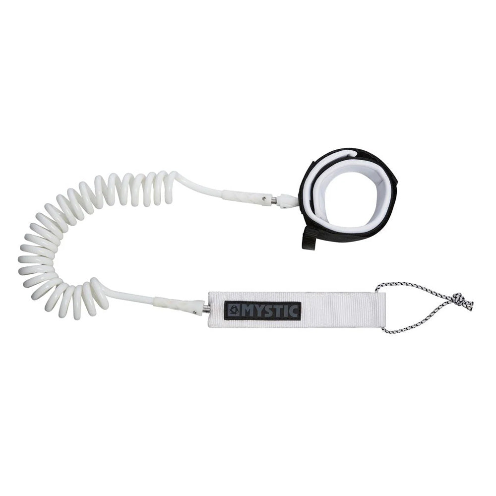 Mystic Coiled 10ft Ankle Leash White