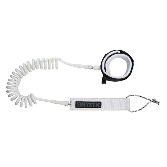 Mystic Coiled 10ft Ankle Leash White
