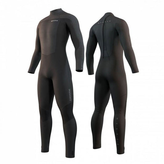 Mystic Majestic 5/4 Men's Back Zip Full Wetsuit Black