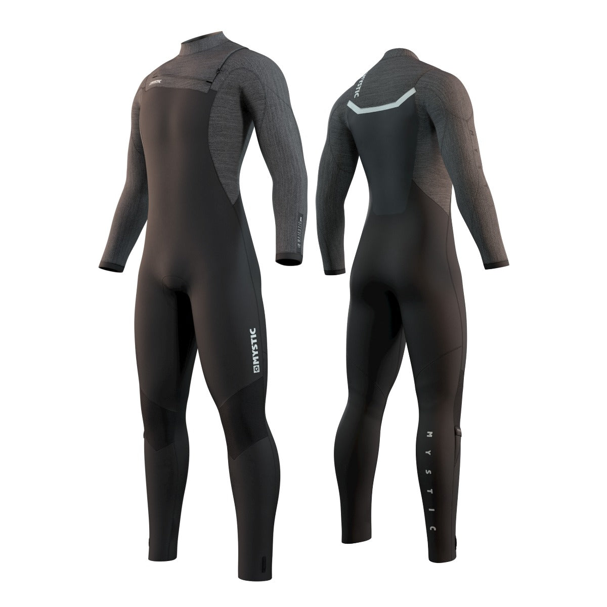 Mystic Majestic 3/2 Men's Front Zip Full Wetsuit Black