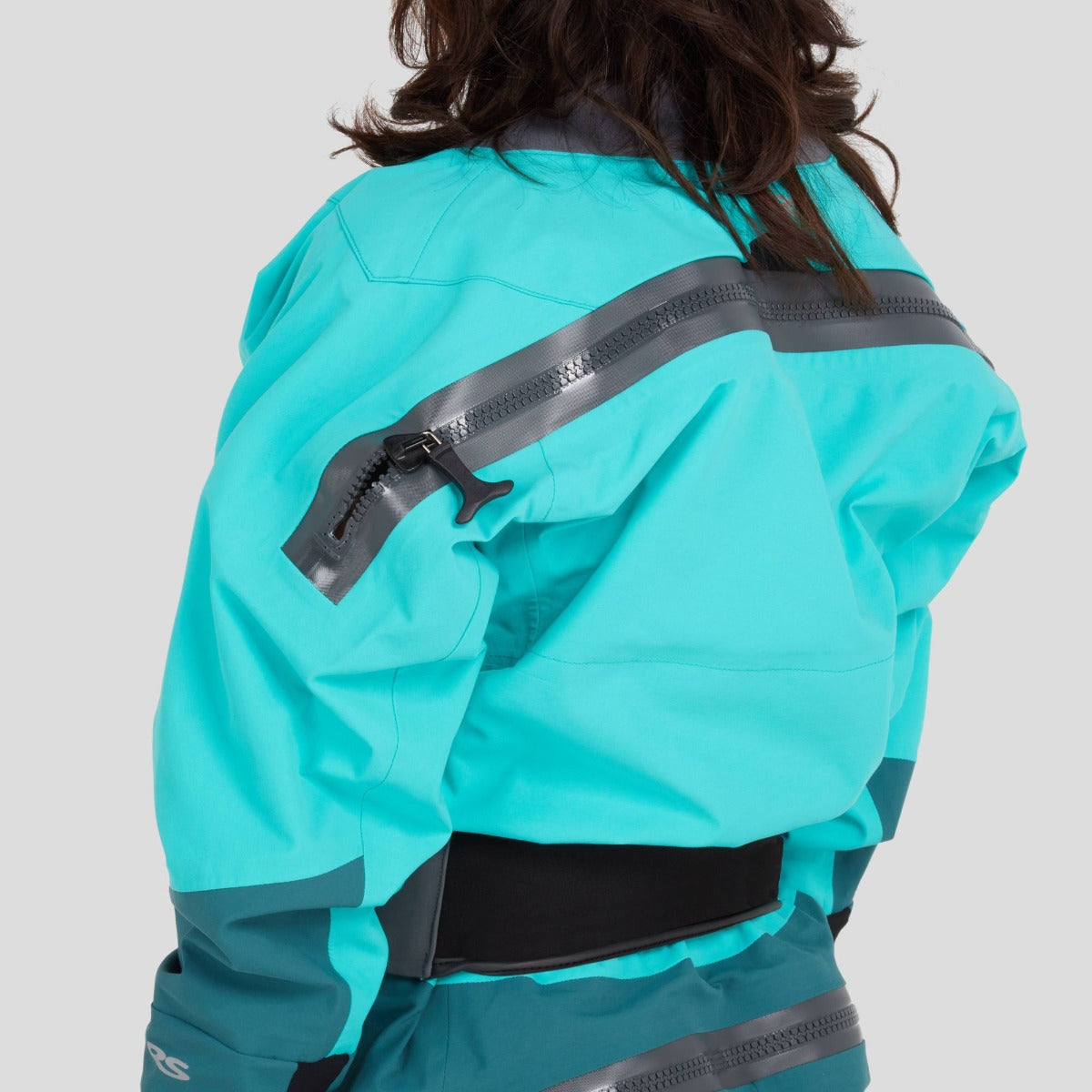 NRS Phenom Women's Back Entry Gore-Tex Drysuit Aqua