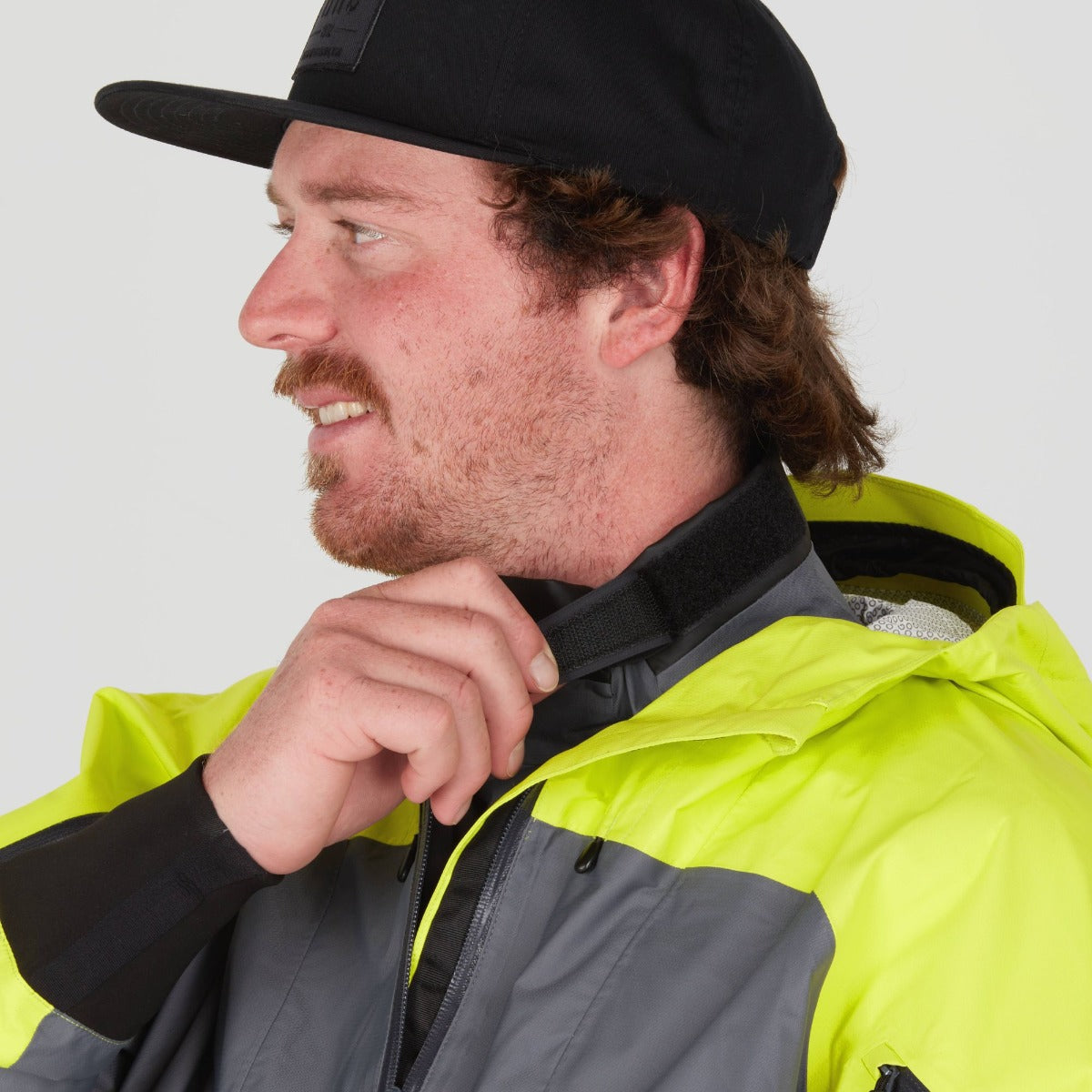 NRS Riptide Mens Jacket Chartreuse Grey