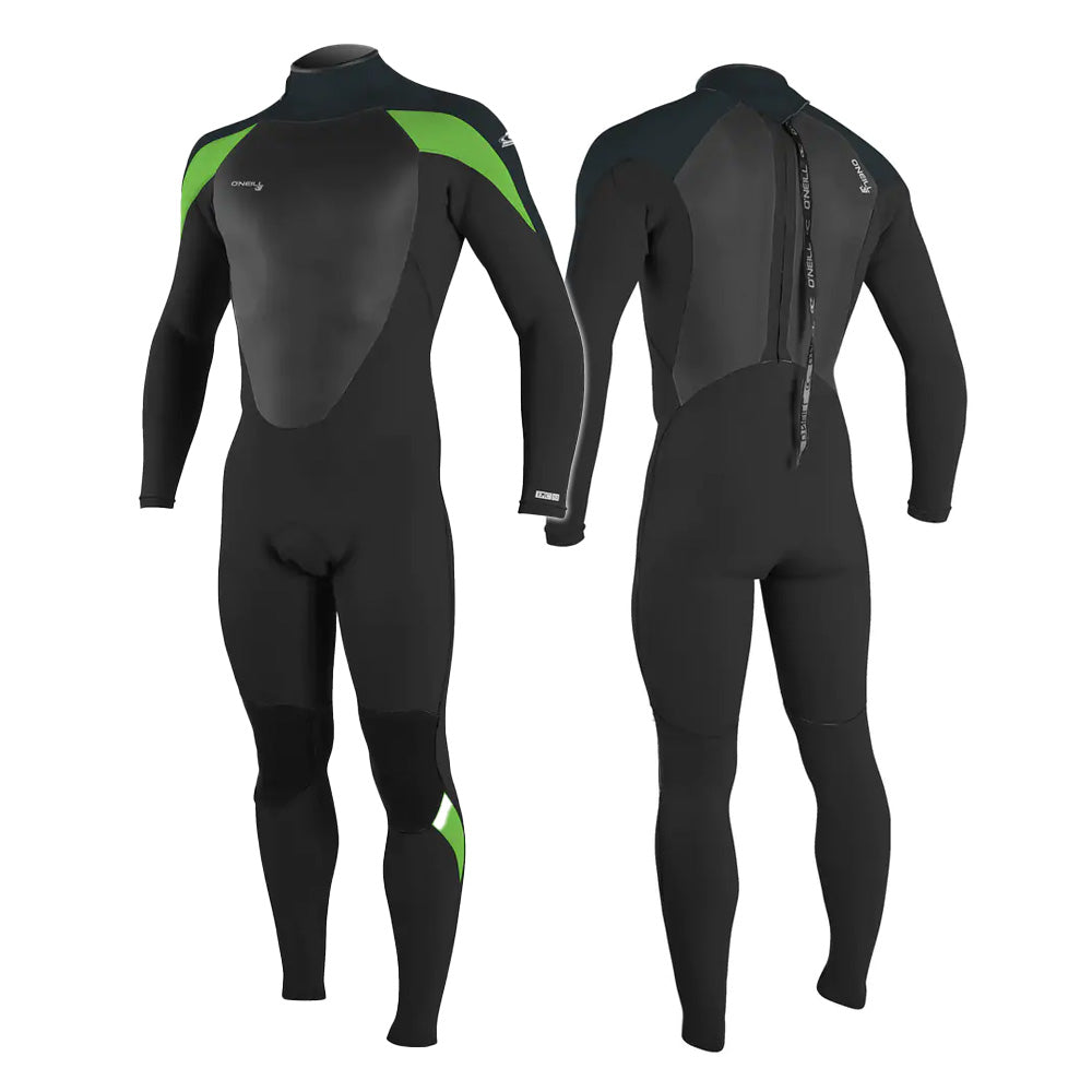 O'Neill Epic 5/4 Men's Back Zip Full Wetsuit Black/Gunmetal/Dayglo