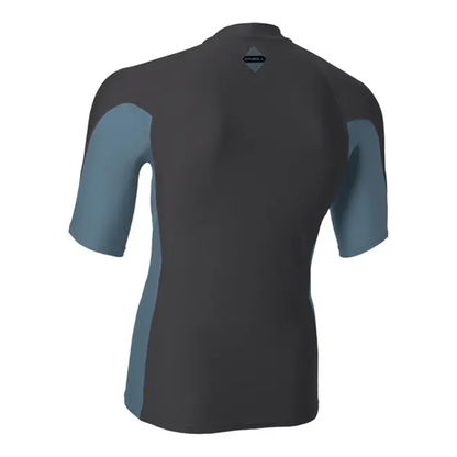 O'Neill Hyperfreak Skins S/S Rash Guard Tempered Steel/Blue Fusion