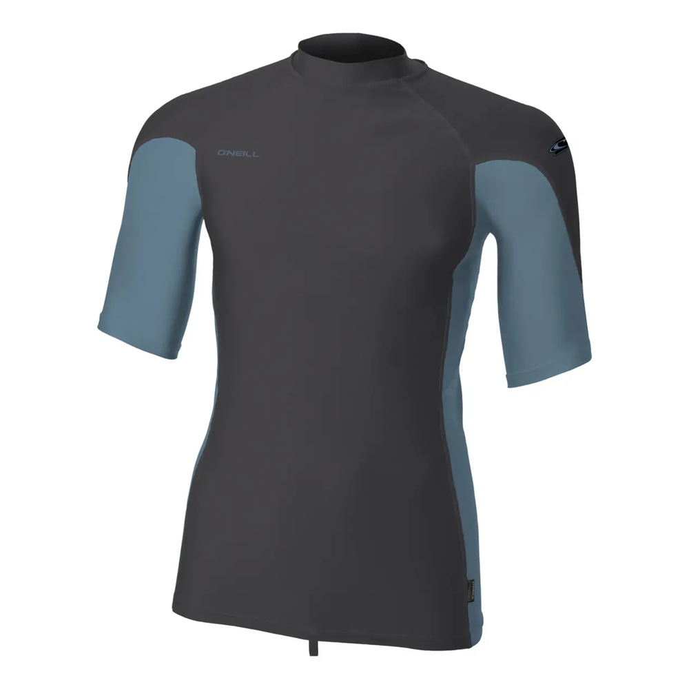 O'Neill Hyperfreak Skins S/S Rash Guard Tempered Steel/Blue Fusion