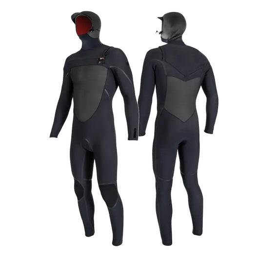 O'Neill Psycho Tech 6/4+ Men's Front Zip Hooded Full Wetsuit Black
