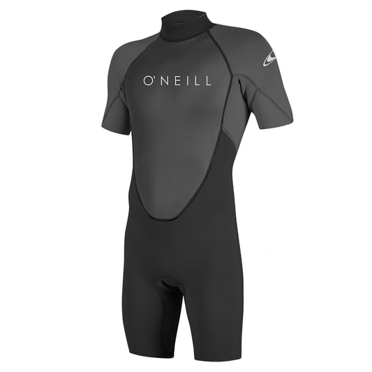 O'Neill Reactor 2 2mm Men's Back Zip Shorty Wetsuit Black/Graph
