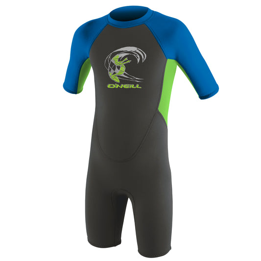 O'Neill Toddler Reactor 2 2mm Back Zip Shorty Wetsuit Graph/Dayglo/Ocean