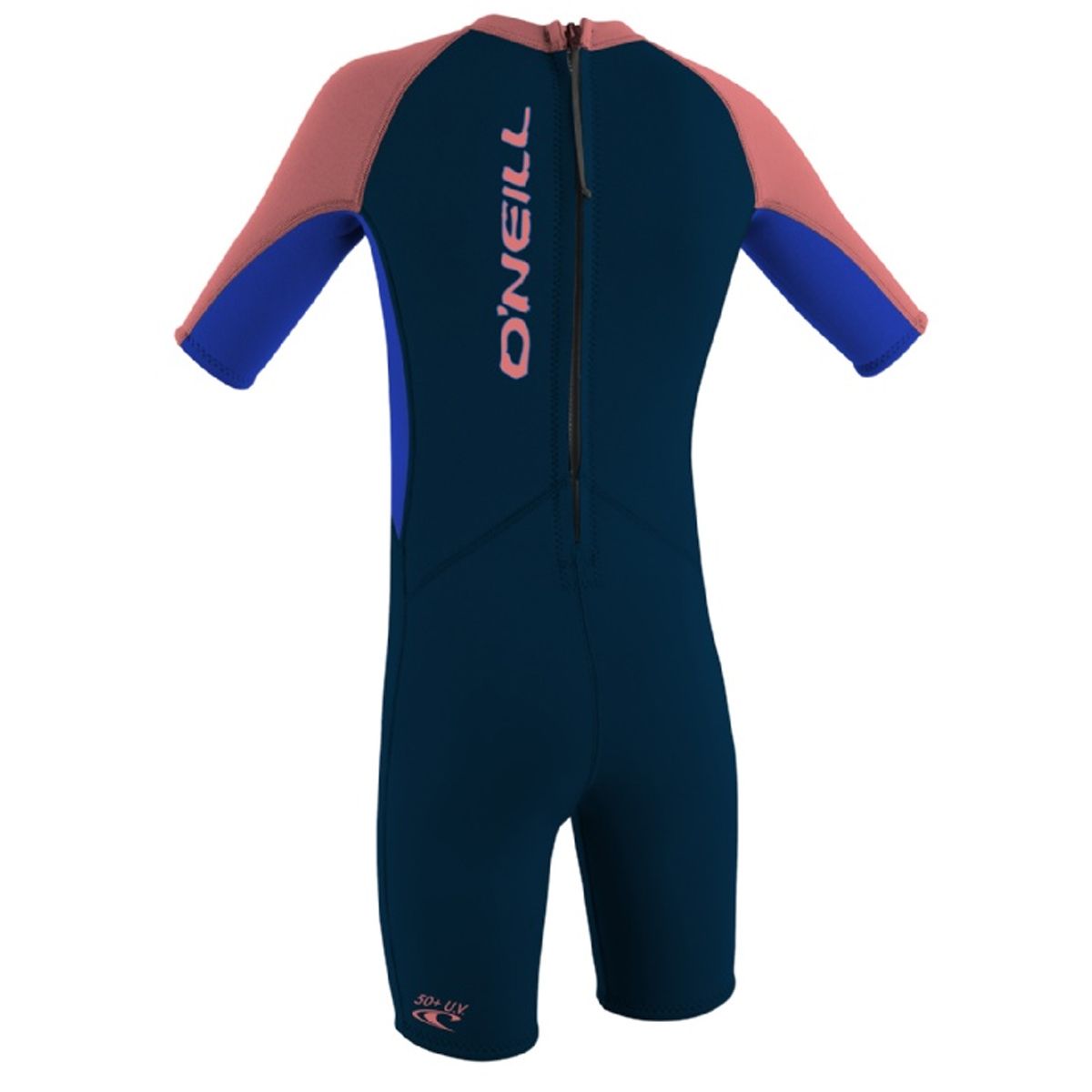 O'Neill Toddler Reactor 2 2mm Back Zip Shorty Wetsuit Slate/Tahitnblu/Coral