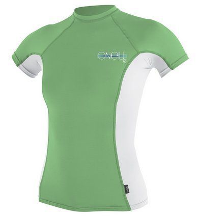 O'Neill Women's Skins S/S Rash Guard Mnt/Wht/Mnt
