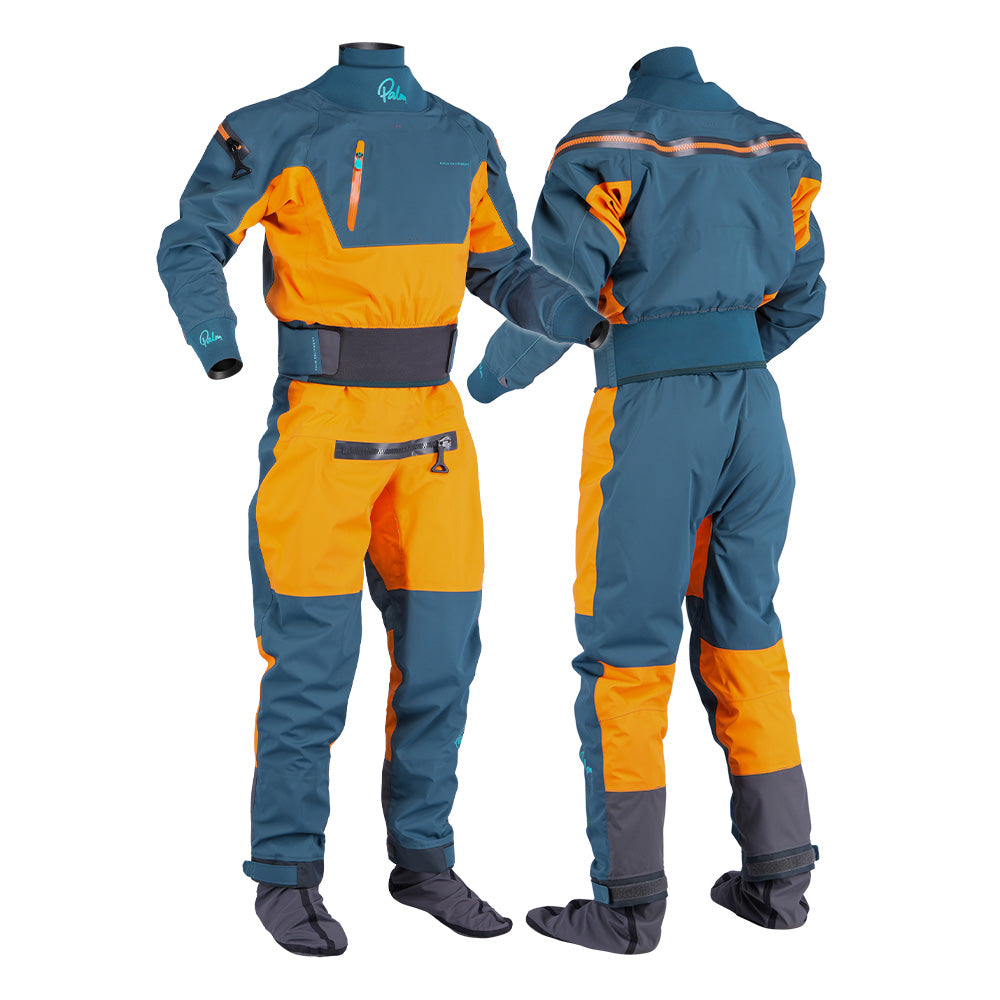 Palm Atom Men's Rear Entry Drysuit Pine/Tangelo