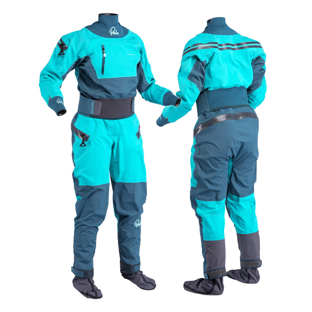 Palm Atom Women's Rear Entry Drysuit Ceramic/Pine
