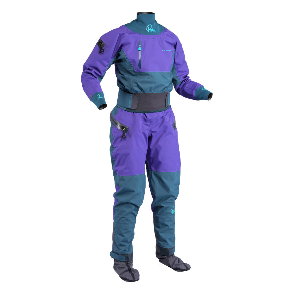 Palm Atom Women's Rear Entry Drysuit Purple/Pine