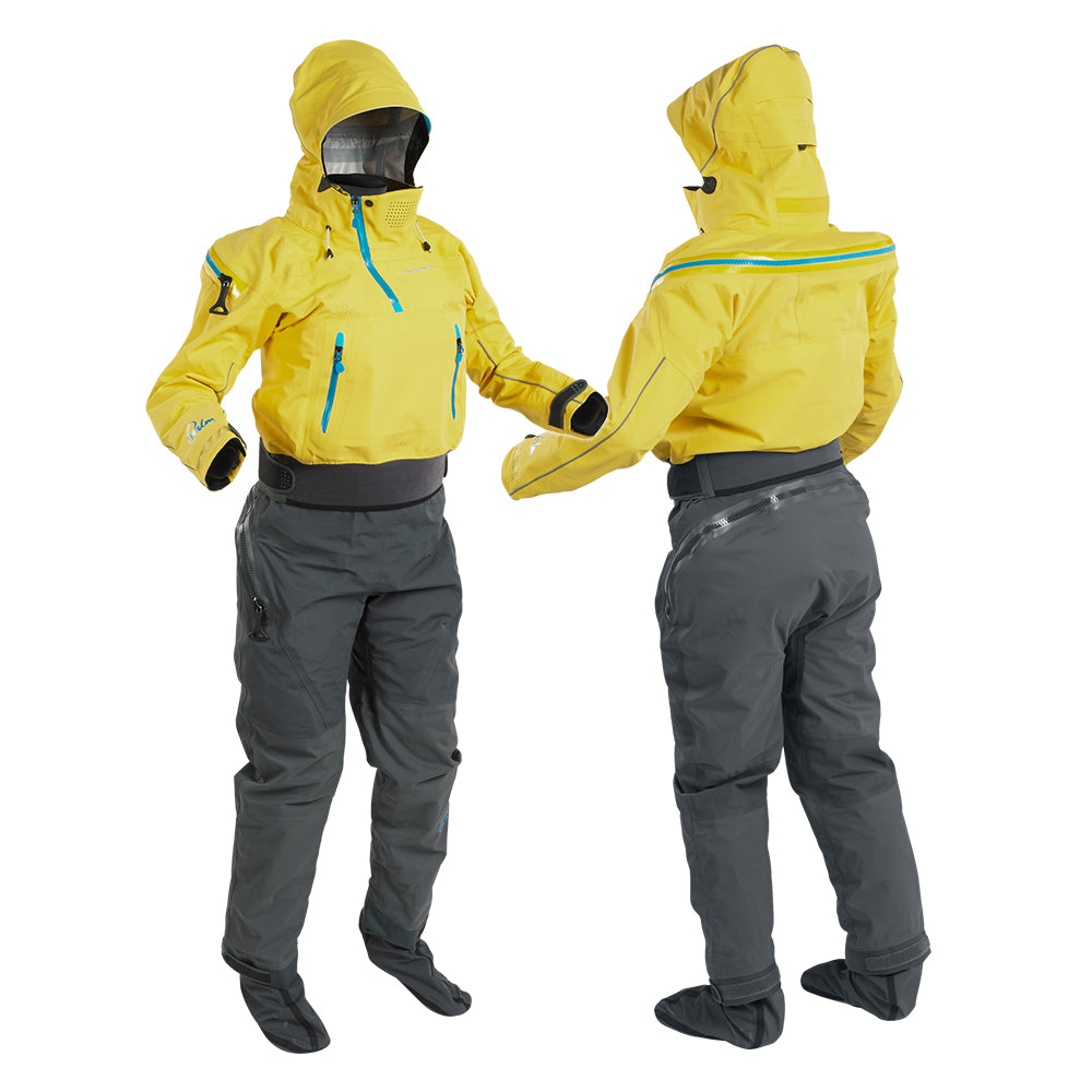 Palm Bora Women's Back Entry Drysuit Yellow/Jet Grey