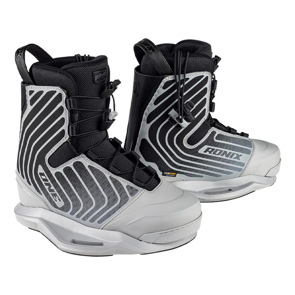 2026 Ronix One Intuition Wakeboard Bindings Silver Reflective