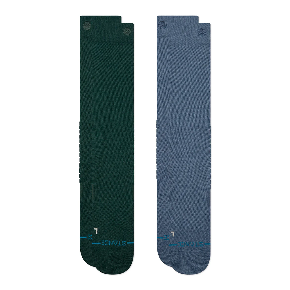 Stance Mens Solid Mid Poly Snow Socks 2 Pack