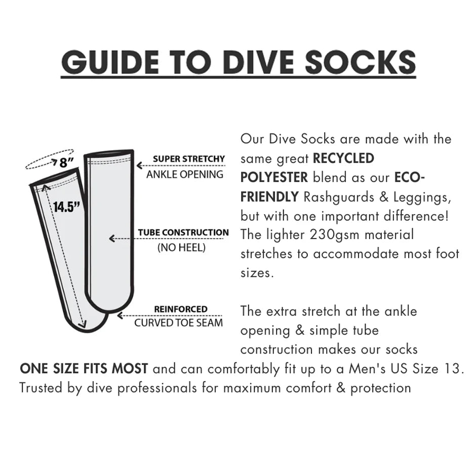 SpaceFish Army Dive Socks