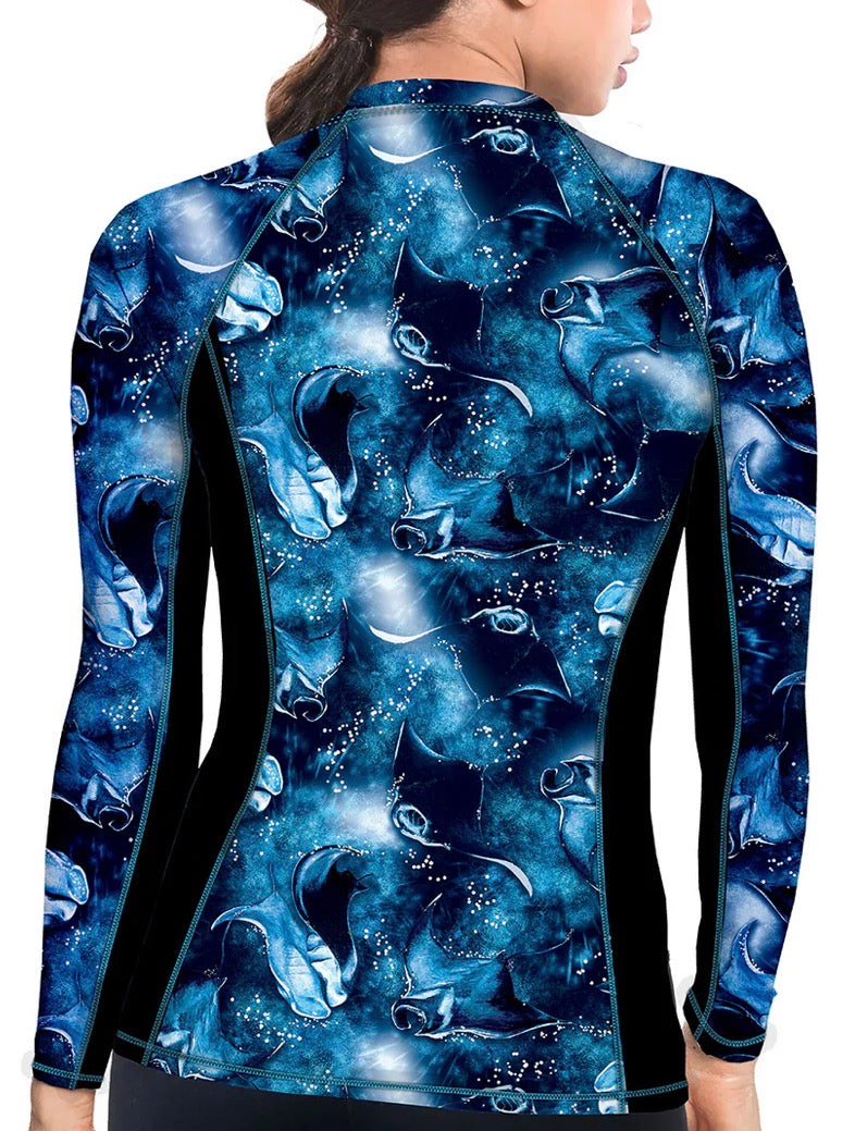 SpaceFish Army Manta Mayhem Women's Rashguard