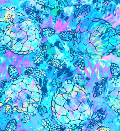 SpaceFish Army Turtle Tie Dye Women's Rashguard