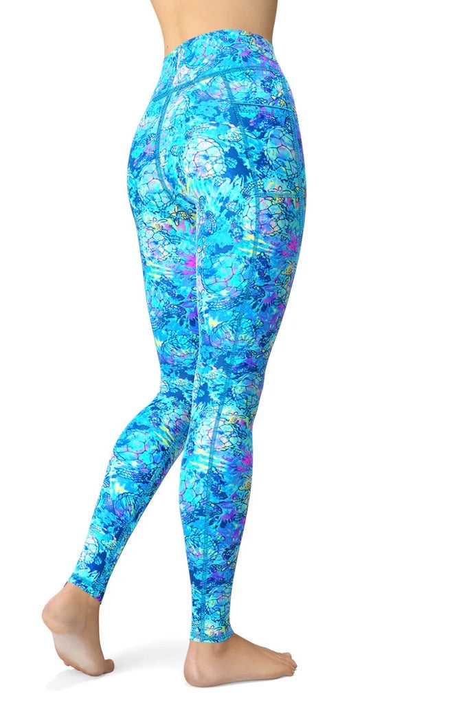 SpaceFish Army Turtle Tie Dye Womens's Leggings