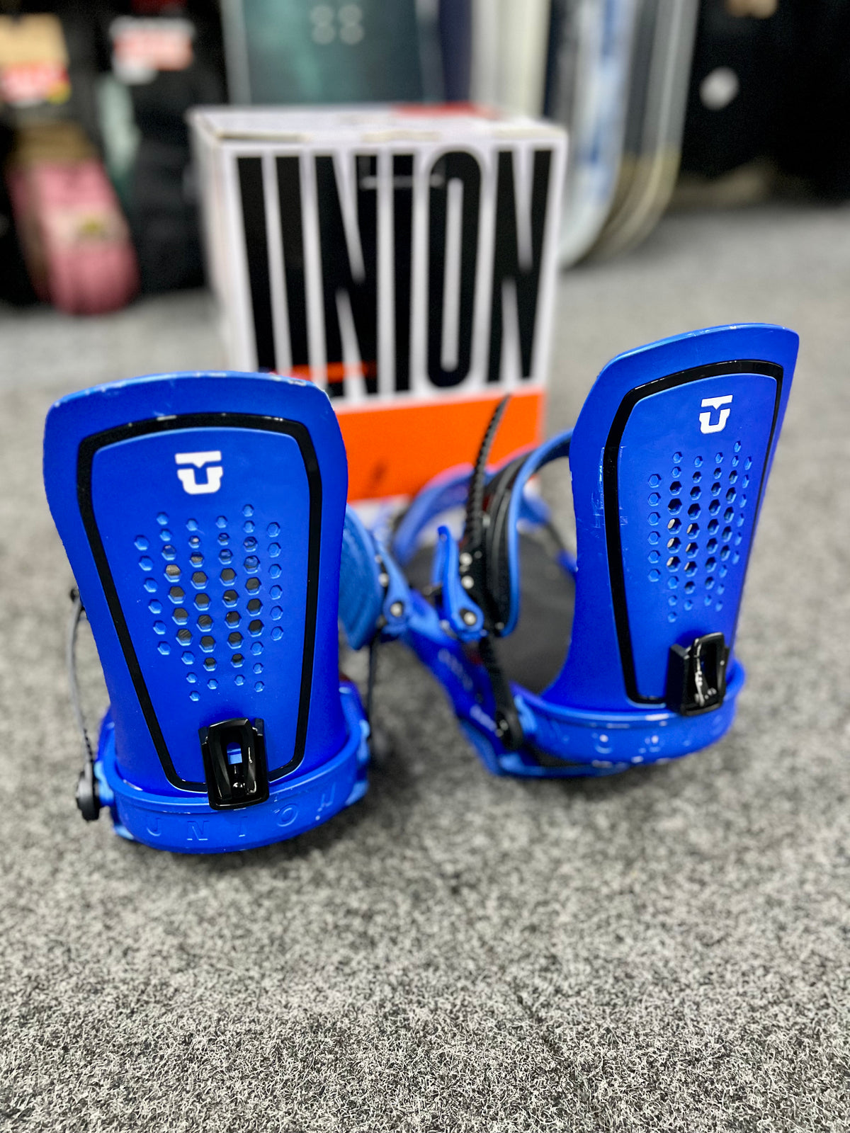 2025 Union Force Mens Snowboard Bindings Metallic Blue - Medium | Ex Test