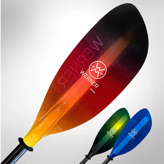 Werner Shuna Bent Carbon Glass 2 Piece Kayak Paddle