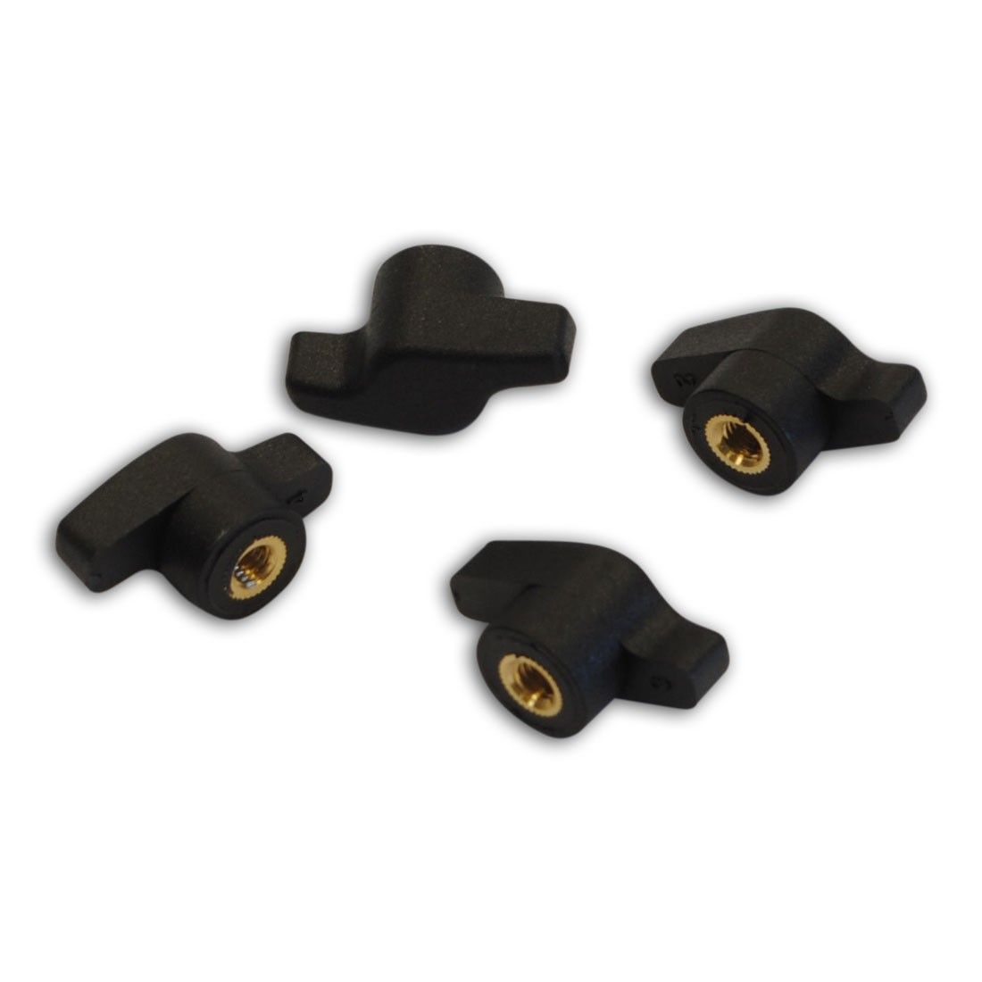 Pyranha Brass Centred Wheelnuts 6mm (Pack of 4)