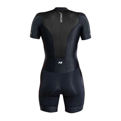 Zone3 Activate+ Plus Women's Short Sleeve Full Zip Trisuit Black