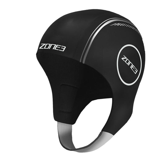 Zone3 Neoprene Swim Cap Black/Silver