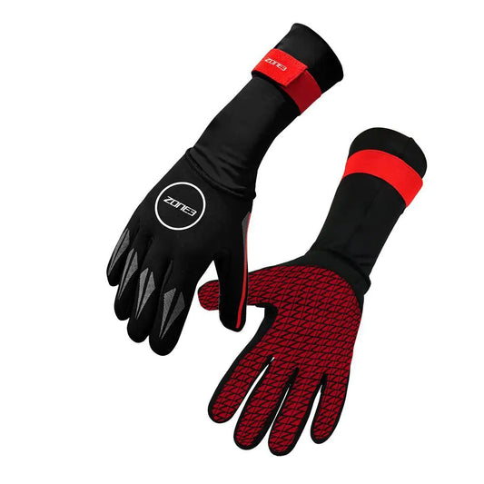 Zone3 Neoprene Swim Gloves Black/Red