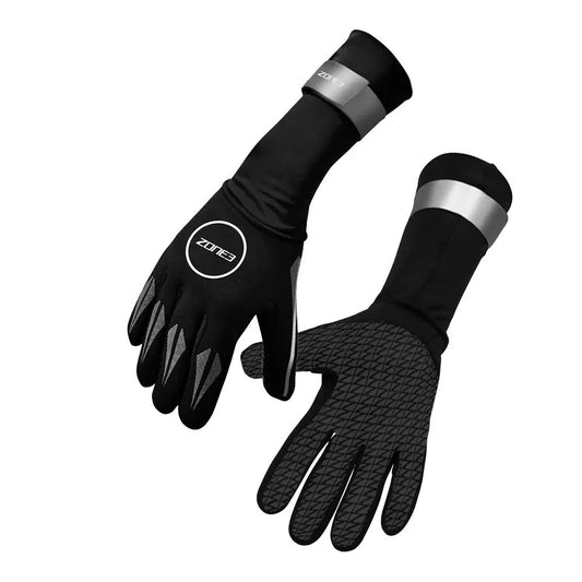 Zone3 Neoprene Swim Gloves Black/Silver