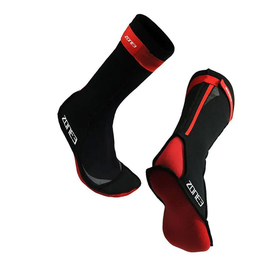 Zone3 Neoprene Swim Socks Black/Red