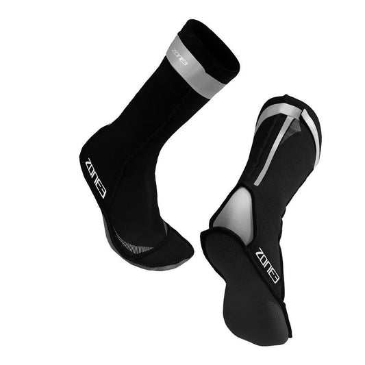 Zone3 Neoprene Swim Socks Black/Silver